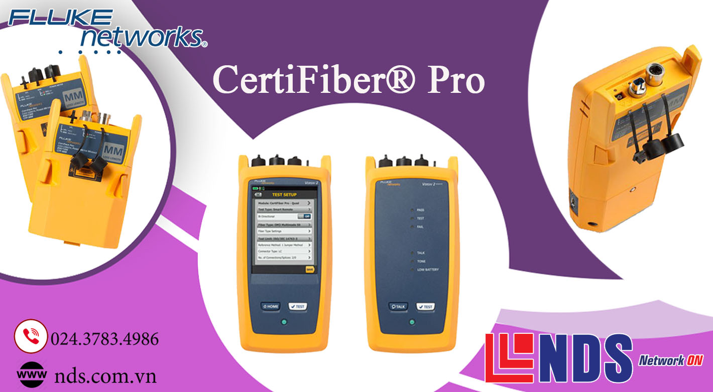 Thiết bị chứng nhận và kiểm tra sợi quang CertiFiber® Pro Quad OLTS