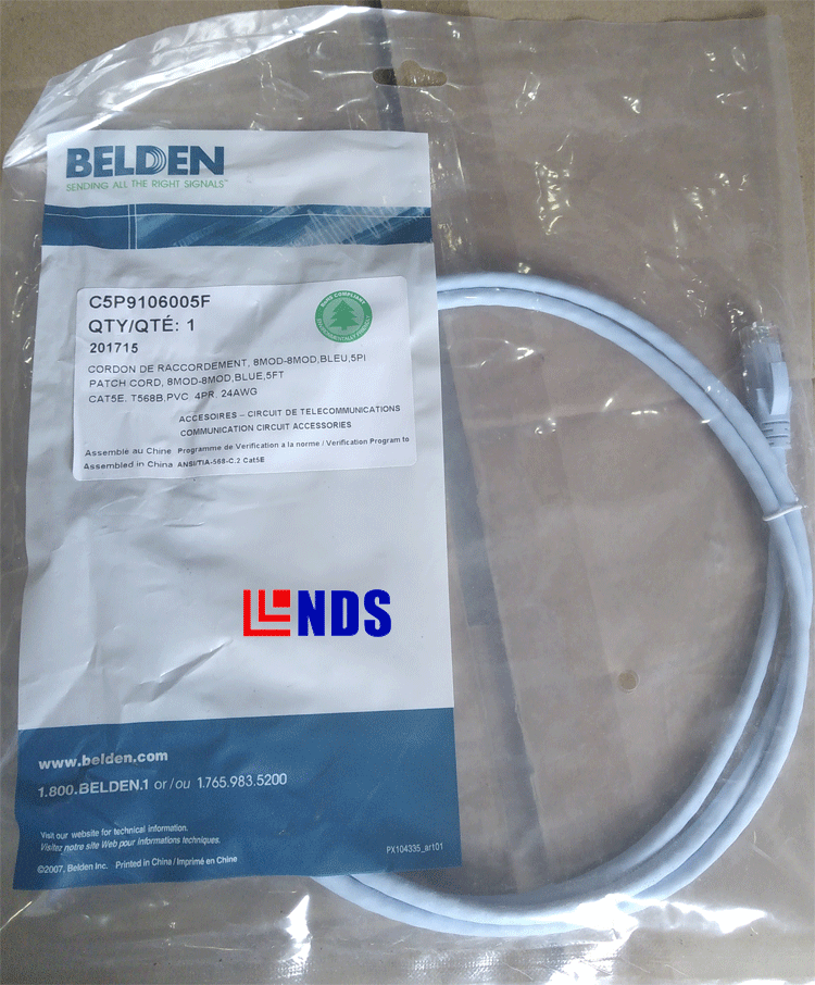 Dây nhảy Belden  Cat6 UPT 2M Blue PVC/C6P9106002M 2m/sợi