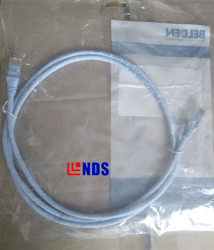 Dây nhảy, patch cord Belden Cat6 UTP 24AWG PVC màu xanh (Blue),C6P9106001M dài 1