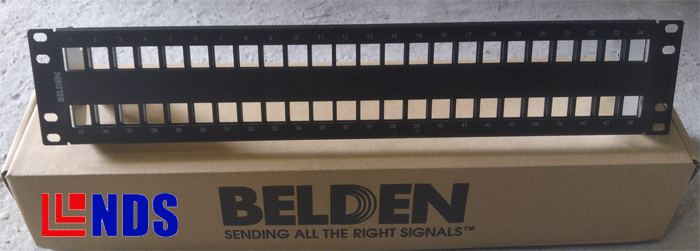 Thanh  đấu nối , Patch panel Belden 48  cổng 1 U chưa lắp thiết bị